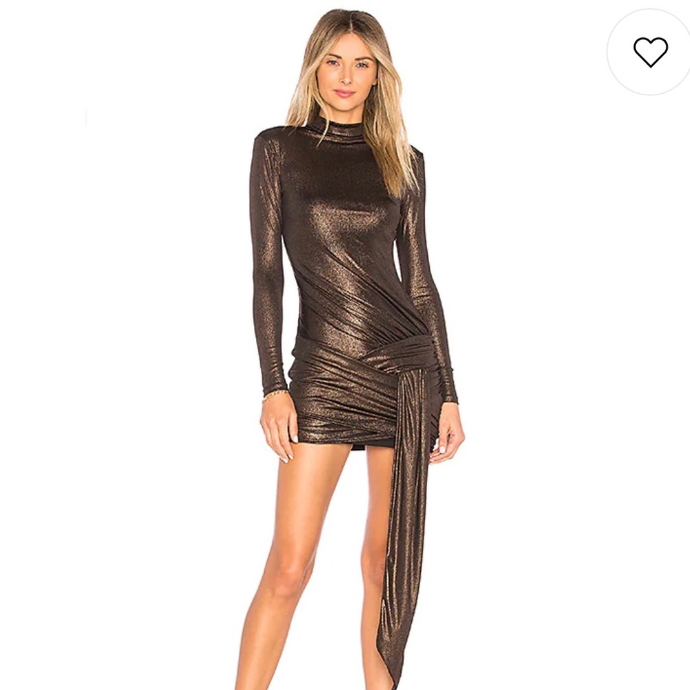 Size XS H:ours Bronze Mini Dress